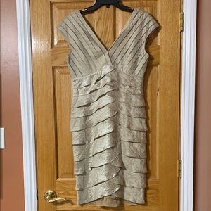 Adrianna Papell Gold Formal Dress